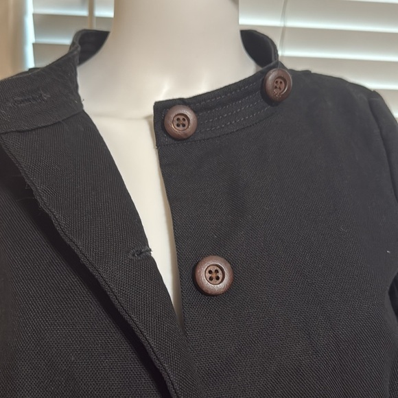 J Crew 3 Button Cape Style Black Jacket With 3/4 Sleeves - Picture 4 of 5